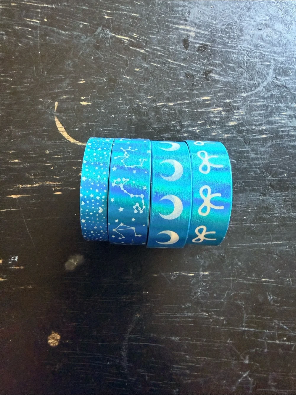 Simply Gilded Blue Celestial Washi Tape Set - Moon & Constellation Designs